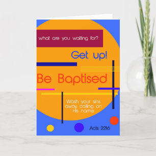 Religious Baptism Card of Older Children and Teens