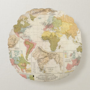 Religious belief round pillow
