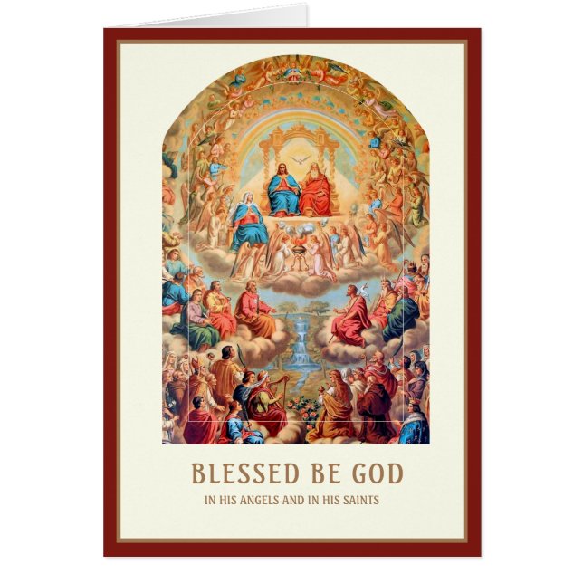 Religious Birthday All Saints in Heaven  (Front)