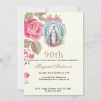 Religious Birthday Virgin Mary Scripture Pink Rose