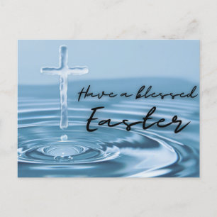 Religious Blessed  Easter Postcard