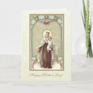 Religious Blessed Mother Mary Our Lady Mt. Carmel Card