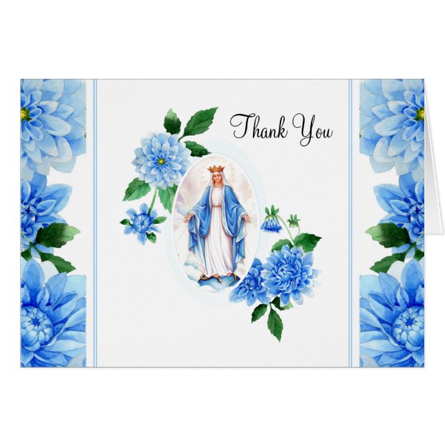 Religious Blessed Virgin Mary Thank You (Front Horizontal)