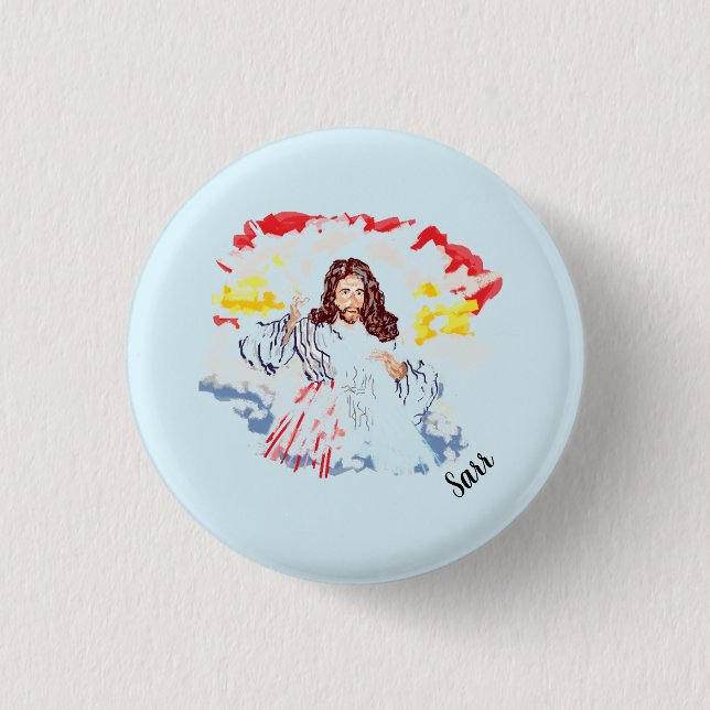 Religious Button : Jesus Christ (Front)
