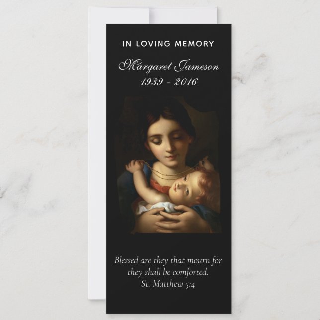 Religious Catholic Funeral Sympathy Thank You Card (Front)
