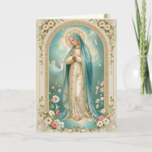 Religious Catholic Mother Mary Memorare Prayer Card