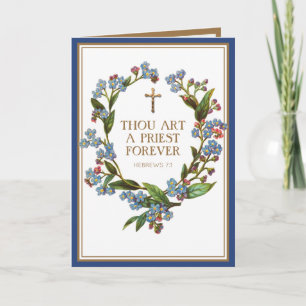Religious Catholic Priest Ordination Anniversary  Card