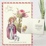 Religious Child's Birthday Jesus with Lamb Roses Card<br><div class="desc">Featuring a lovely birthday card suitable for a boy or girl with a beautiful religious vintage image of the Child Jesus holding little lambs with pink roses.</div>