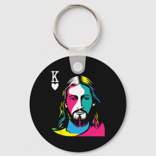 Religious Christian Believers Jesus Christ Is King Keychain