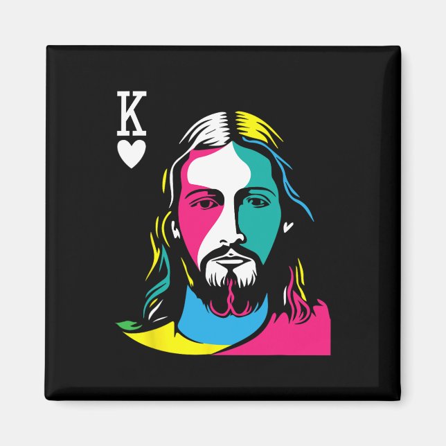 Religious Christian Believers Jesus Christ Is King Magnet (Front)