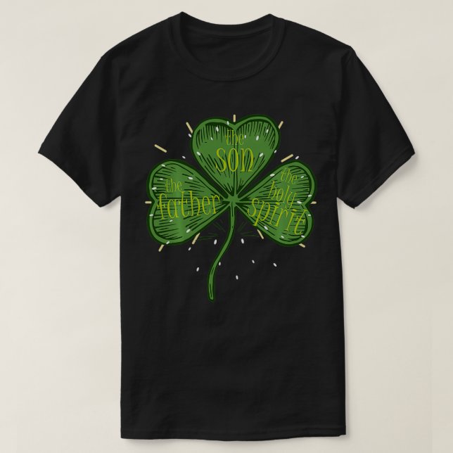 Religious Christian Catholic St Patricks Day Irish T-Shirt (Design Front)