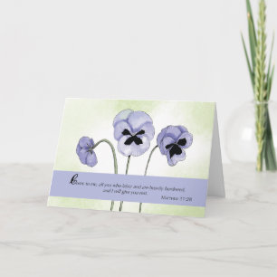 Religious Christian Encouragement Scripture Purple Card