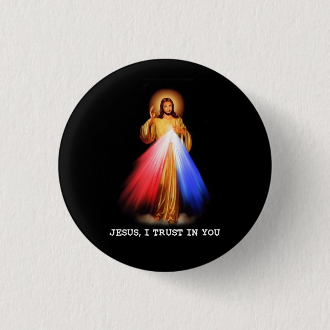 Religious Christian Jesus I Trust In You Religion  1 Inch Round Button (Front)