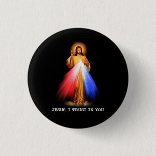 Religious Christian Jesus I Trust In You Religion 1 Inch Round Button