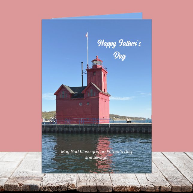 Religious Christian Lighthouse Fathers Day Card (Creator Uploaded)