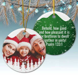 Religious Christian Scripture Divine Passage ⛪️ 🎄 Ceramic Ornament