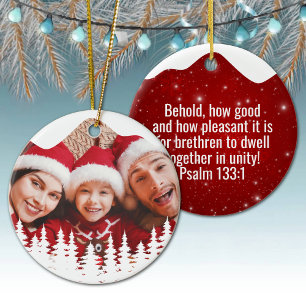 Religious Christian Scripture Divine Passage ⛪️ 🎄 Ceramic Ornament