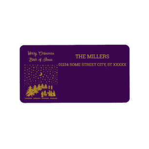 Religious Christmas, Birth of Jesus Label
