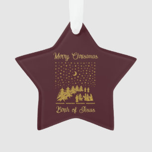 Religious Christmas, Birth of Jesus Ornament