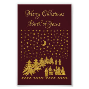 Religious Christmas, Birth of Jesus Photo Print