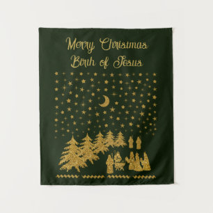 Religious Christmas, Birth of Jesus Tapestry