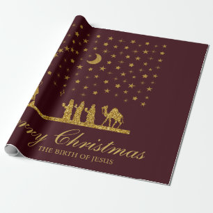 Religious Christmas, Birth of Jesus, Three King's Wrapping Paper