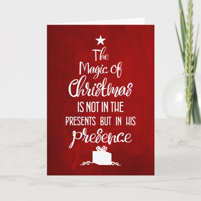 Religious Christmas Card - Christmas Tree Shape (Front)