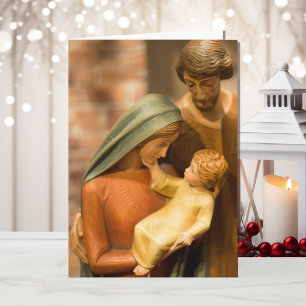 Religious Christmas Card Personalize Text Nativity