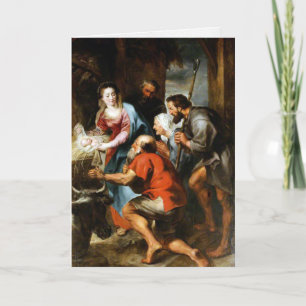 Religious Christmas Cards Adoration Shepherds 5