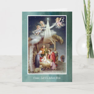 Religious Christmas Cards   Let Us Adore Him