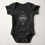Religious Christmas Chalkboard Baby Jesus Christ Baby Bodysuit<br><div class="desc">We say 'Merry Christmas' but often we forget the origin of the words. This original hand lettering uses its unique design to tell the story simply and elegantly. Show your CHRISTmas spirit on your own little miracle.</div>