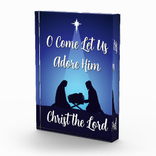 Religious Christmas Nativity Scene Christ the Lord Photo Block