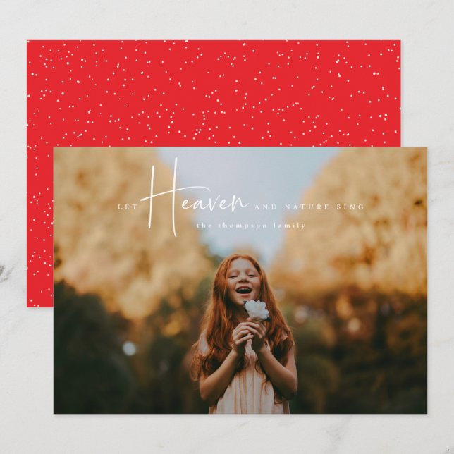 Religious Christmas Photo Card Heaven and Nature (Front/Back)