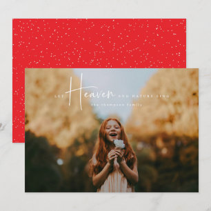 Religious Christmas Photo Card Heaven and Nature