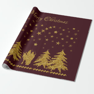 Religious Christmas Virgin Mary, St. Joseph, Jesus Wrapping Paper