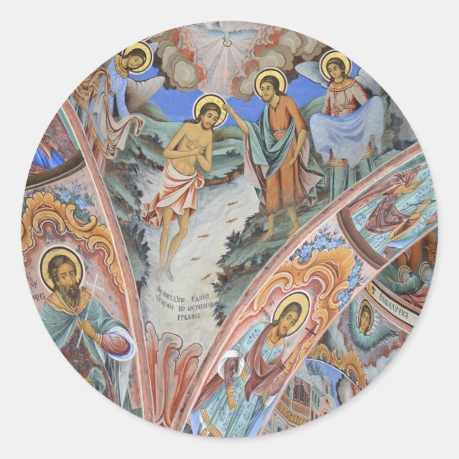 Religious Church Painting Photo Stickers (Front)