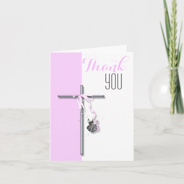 Religious confirmation angel thank you card (Front)
