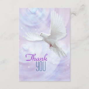 Religious confirmation dove thank you 2 card