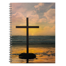 Religious cross Spiral Photo Notebook