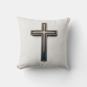 Religious Cross Throw Pillow