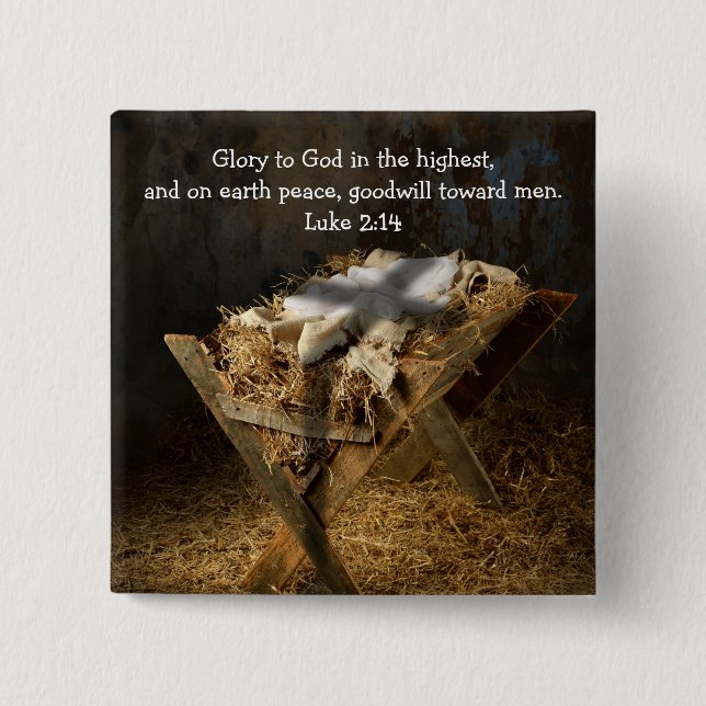 Religious Custom Christmas Button  (Front)