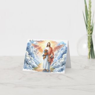 Religious Dog Loss Sympathy-Jesus with Dachshund Card