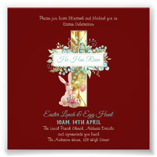 Religious Easter Invitation Budget Photo Print