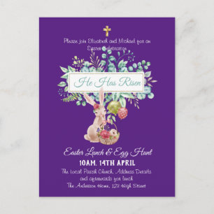 Religious Easter Invitation Budget Postcard