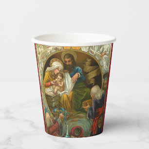 Religious Epiphany Three Kings Jesus Mary Joseph Paper Cups