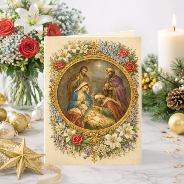 Religious Epiphany Three Kings Prayer Jesus Holiday Card (Creator Uploaded)