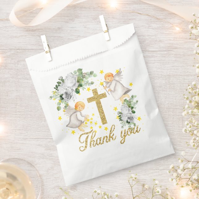 Religious Events Watercolor Angels Thank you Favour Bag (Clipped)