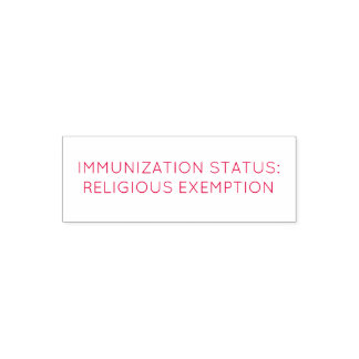 Religious Exemption from immunizations; stamp