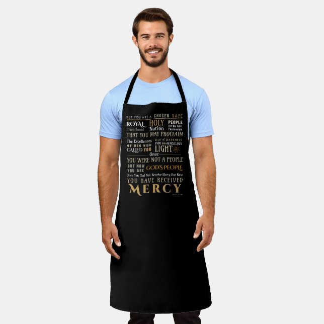 Religious Faith Peter 2:9-10 Apron (Worn)