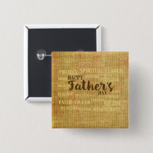Religious Father’s Day, Qualities of Father 2 Inch Square Button